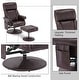 preview thumbnail 22 of 27, MCombo Swivel Recliner with Ottoman, Reclining Chair with Massage, Faux Leather Lounge Chair