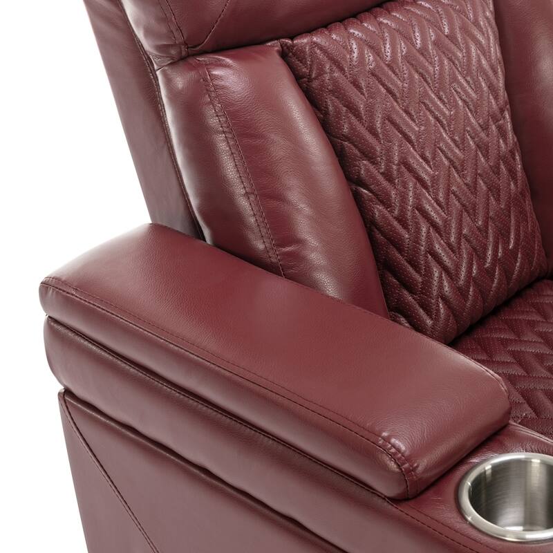 270 Degree Swivel PU Leather Power Recliner