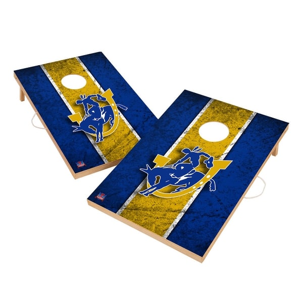 slide 2 of 5, Vintage Southern Arkansas University Muleriders Regulation 2x4 Cornhole Set