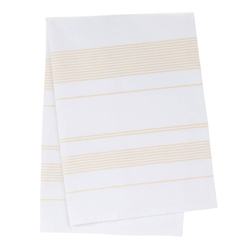 Striped and Gingham Kitchen Cotton Tea Towels - 28" - Set of 3
