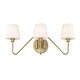 preview thumbnail 7 of 16, Yep by Golden Lighting Kennedy 3-light Vanity in Brushed Champagne Brass