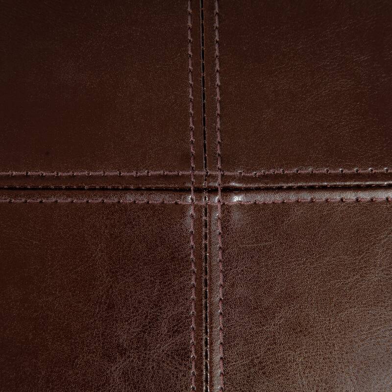 T-stitch Chocolate Brown Bonded Leather Dining Chair (Set of 4) by Christopher Knight Home