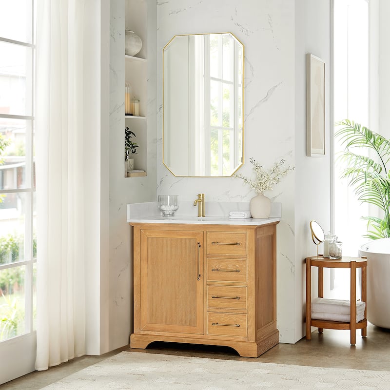 Tokyo Bath Vanity with Quartz Stone Top without Mirror