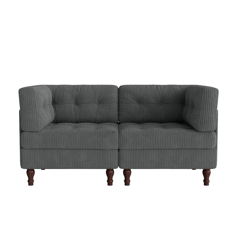 Madison Oversized Upholstered Corduroy Modular Sectional Sofa