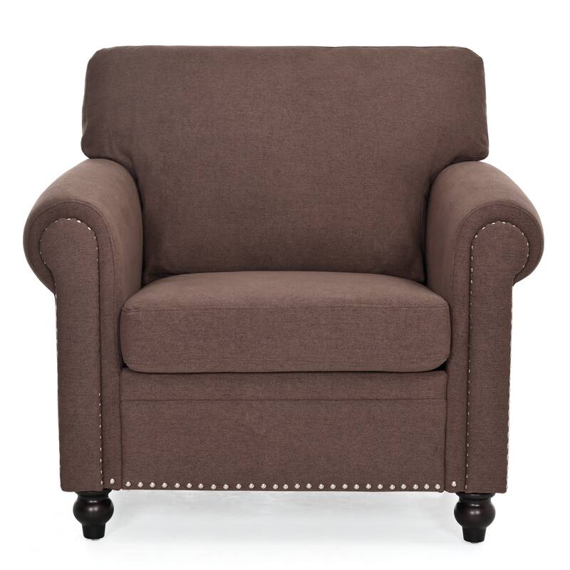 37.4" Accent Chair with Nailheads