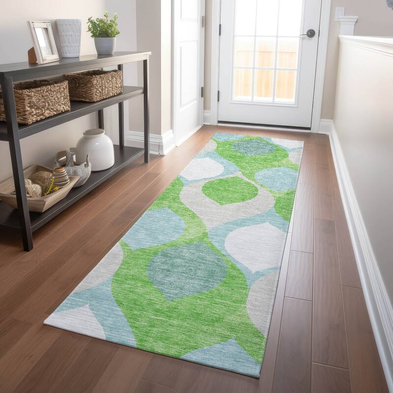 Premium Washable Super Soft Transitional Mayfield Rug - Lime - 2' 3" x 7' 6" - Runner