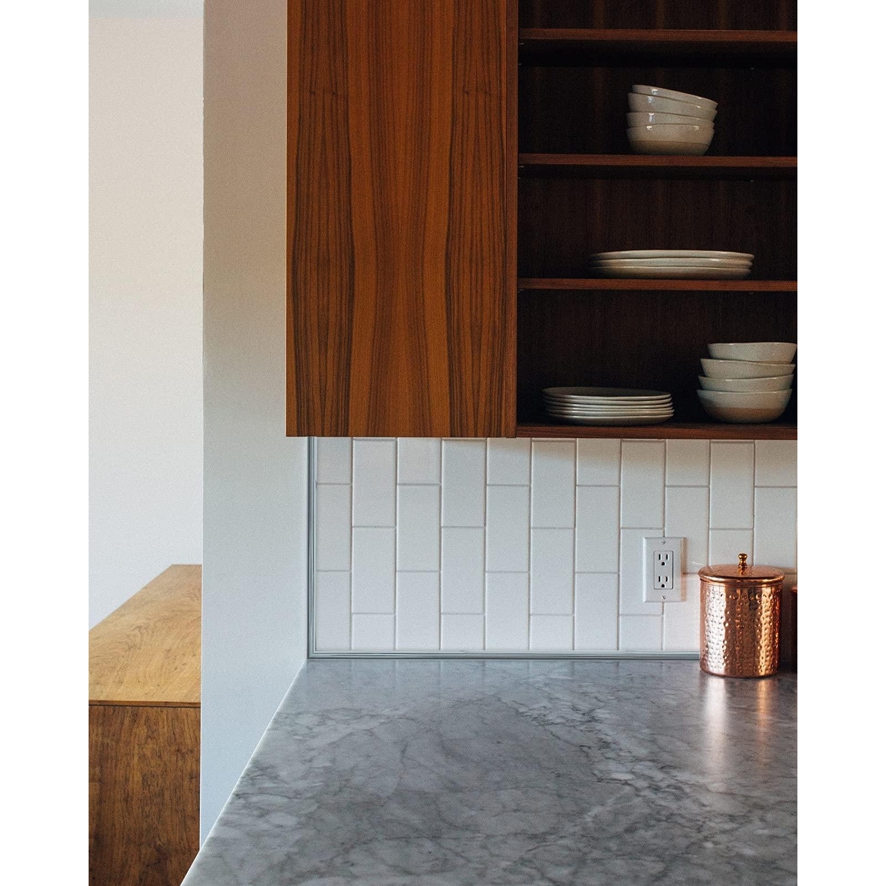 Art3d 10 Ft Peel And Stick Tile Edge Trim – Self-Adhesive Corner Decor, White, For Backsplash
