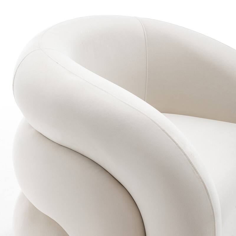 SEYNAR Modern Glam Velvet 360 Degree Swivel Accent Armchair with Tufted Back Set of 2