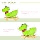 preview thumbnail 4 of 3, 2-in-1 Kids Rocking Chair and Rolling Toy, Plush Dragon Design, 88 lbs Capacity, 18-36 Months