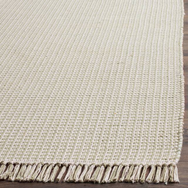 SAFAVIEH Handmade Montauk Rukhsana Flatweave Cotton Fringe Rug