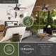 preview thumbnail 4 of 9, Charleston 56 in. New Bronze Outdoor Rod Mount Rustic Ceiling Fan, Reversible Driftwood-Dark Maple Blades, LED Light Kit, Remote