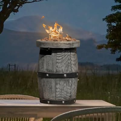 Outdoor 10-Inch Portable Concrete Propane Tabletop Fire Pit