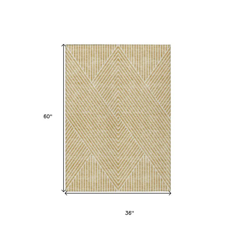 HomeRoots Geometric Transitional Rectangle Outdoor Rug