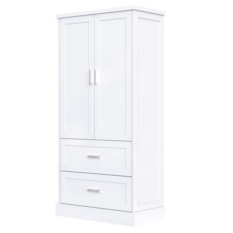 Roomfitters Freestanding Tall Bathroom Cabinet with Adjustable Shelf, Dual Doors and Ample Storage