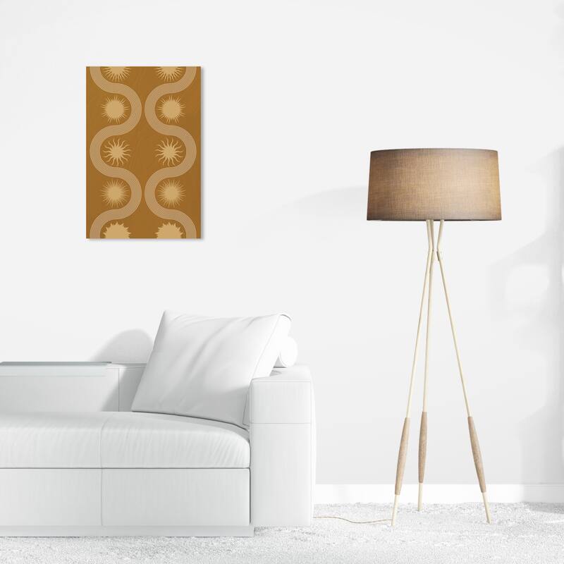 Wynwood Studio Canvas Astronomy and Space Sun Types Brown and Mid-Century Modern Wall Art Canvas Print - 24 x 16