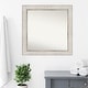 preview thumbnail 13 of 28, Non-Beveled Wood Bathroom Wall Mirror - Trellis Silver Frame - Trellis Silver