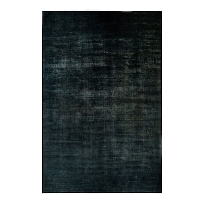 Overton Hand Knotted Wool Vintage Inspired Modern Contemporary Overdyed Green Area Rug - 12' 1" x 18' 2"