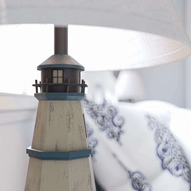 Kenroy Home Nantucket Lighthouse Table Lamp - Antique White
