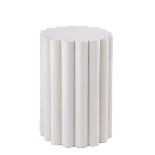 Iron White Beige Stool - Medium