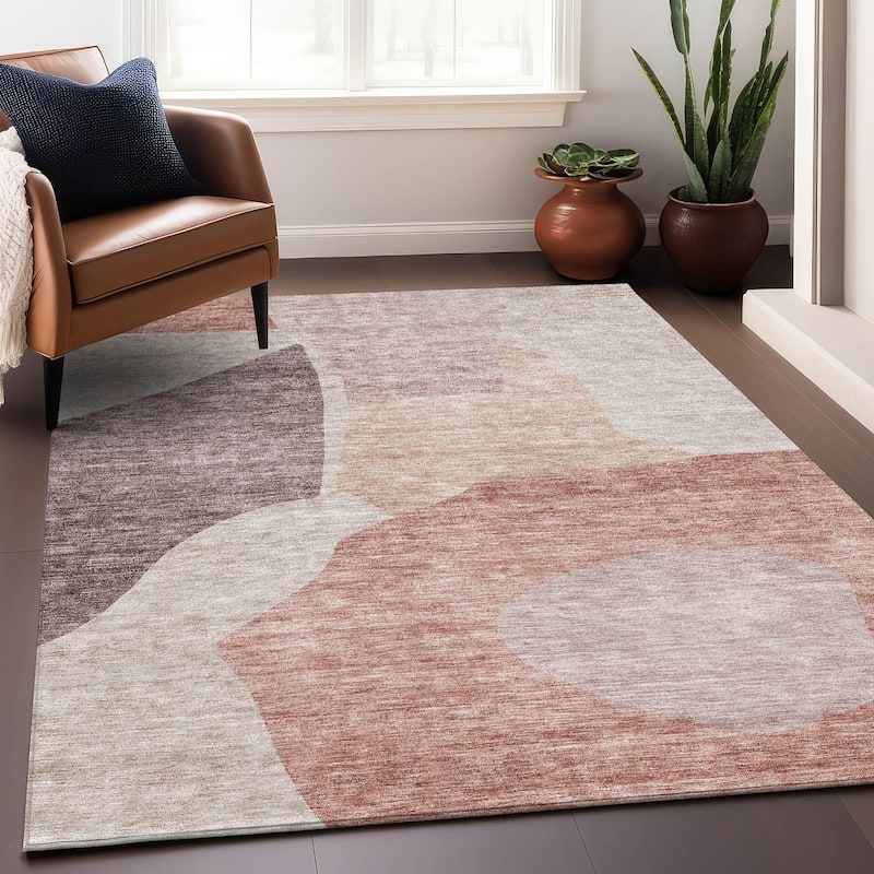 Premium Washable Super Soft Contemporary Geometric Mayfield Rug