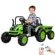 preview thumbnail 7 of 17, 12V Electric Ride-On Tractor for Kids with Trailer, Remote Control, Music, LED Lights, Battery Powered Toy Vehicle
