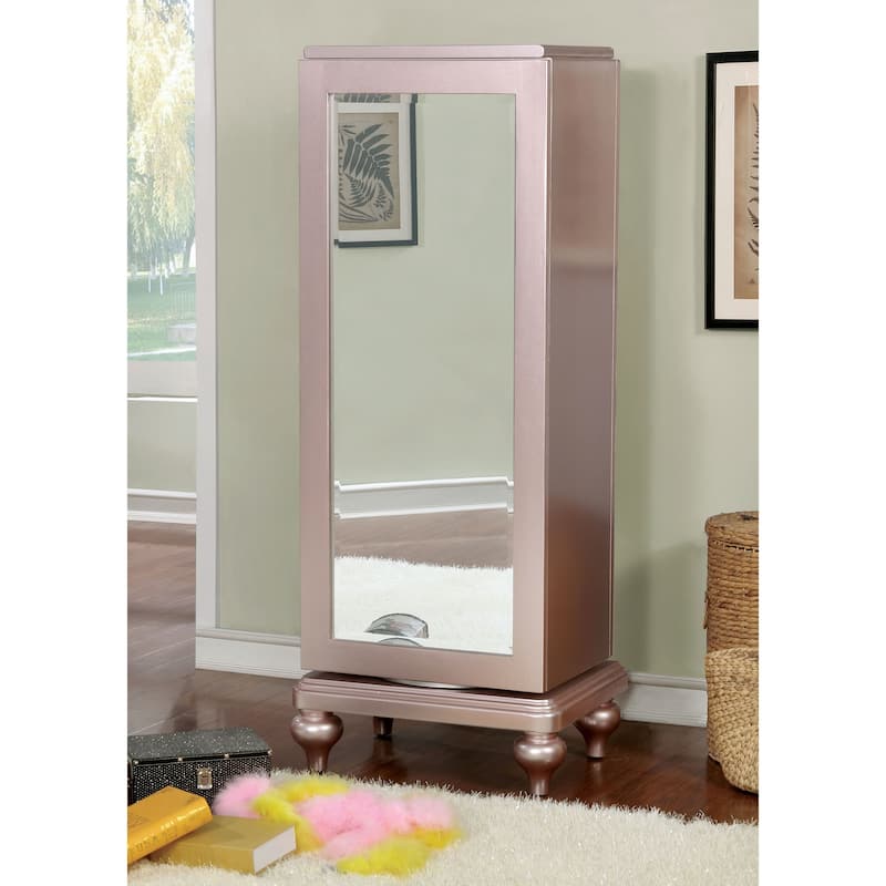 Dzhebel I Transitional Solid Wood 5-Drawer Swivel Chest by Copper Grove