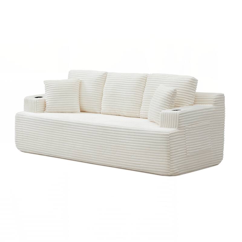 86.2''Boneless Sofa Couch with 2 Pillows Extra