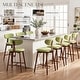 preview thumbnail 15 of 16, Wooden Upholstered Swivel Bar Chairs Set