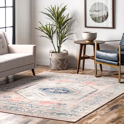 Nuloom Chase Faded Vintage Medallion Area Rug