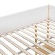 preview thumbnail 85 of 84, Modern Teddy Fleece Loft Bed with Storage Shelf, Drawers & Desk, Multi-Functional Wood Loft Bed Frame w/Soft Padding
