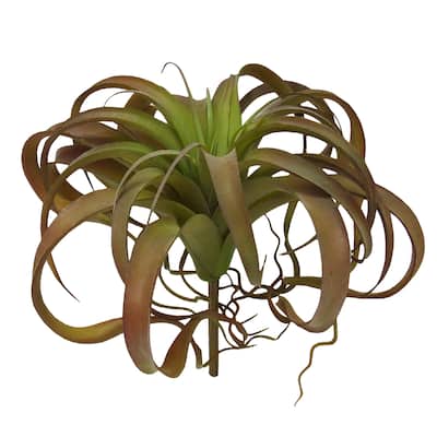 Giant Large Brown Artificial Tillandsia Succulent Stem Plant Greenery Pick Spray Branch 14in - 10" H x 14" W x 14" DP