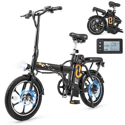Goplus 16" Folding E-Bike Portable Electric Bicycle with Peak 650 W