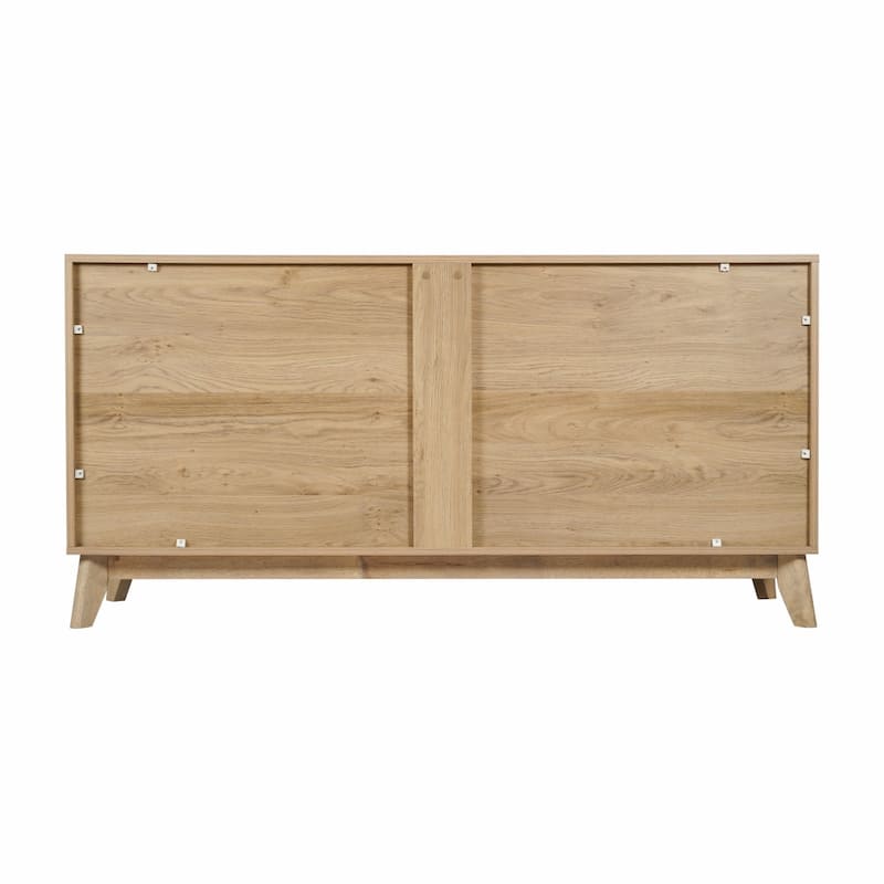 60" Buffet Cabinet with 4 Soft Close Doors and Adjustable Shelves - 15.75"D x 59.25"W x 29.75"H