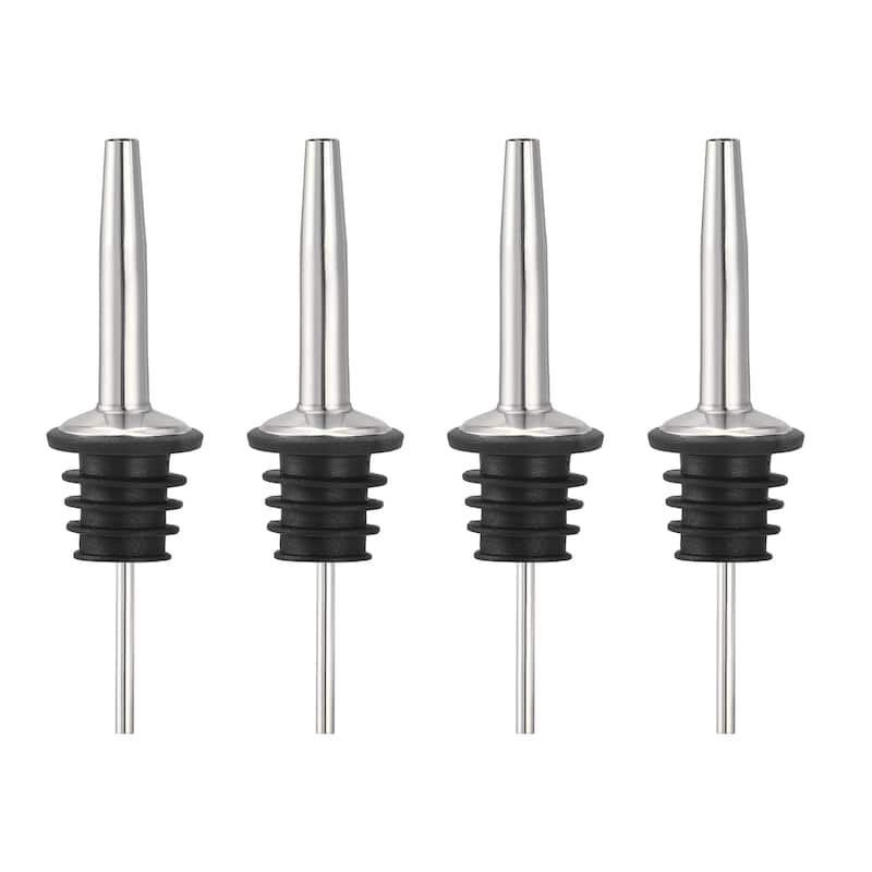 4pcs Stainless Steel Liquor Pourer Wine Bottle Pour Spout Stopper