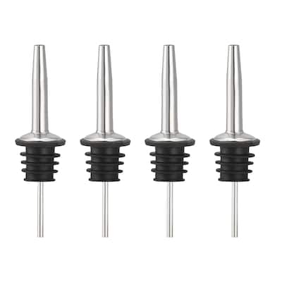4pcs Stainless Steel Liquor Pourer Wine Bottle Pour Spout Stopper
