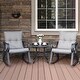 COSIEST Outdoor 3-piece Rocking Chair Bistro Set - Image 5