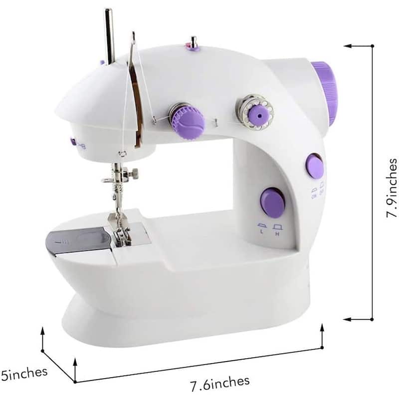 Mini Sewing Machine, Portable Adjustable 2 - Speed Double Thread Sewing Machine