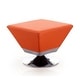 preview thumbnail 13 of 15, Manhattan Comfort Diamond Polished Chrome Swivel Ottoman Orange