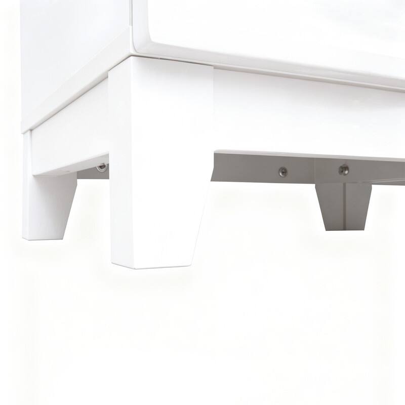 Modern 102" W Wall Unit Entertainment Center for TVs up to 75", Large Media TV Console with Glass Doors and Drawers