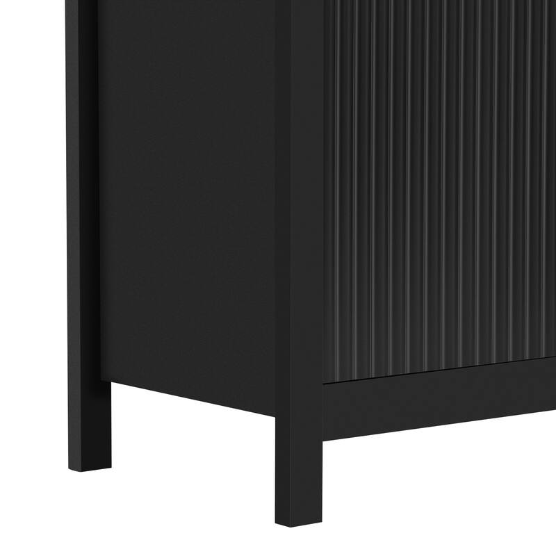 Modern Entryway Cabinet with Adjustable Shelves and Soft-Close Doors