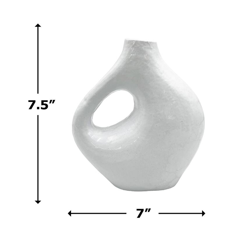 7.5 Inch Tall Decorative Handmade Aluminum Jug Flower Vase