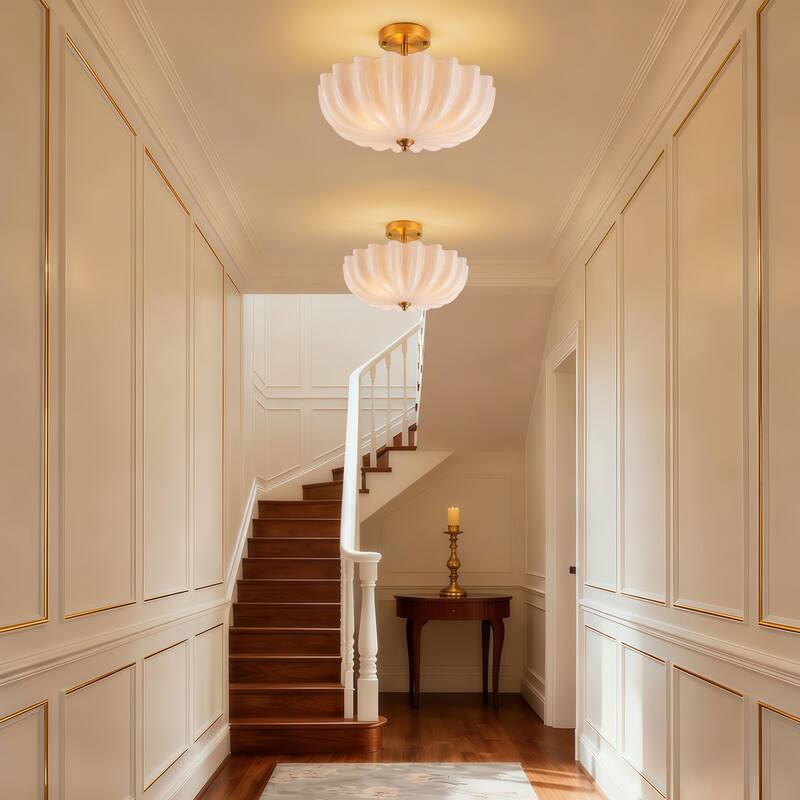 Starsky 3-Light 15.74in.W Opal Glass Flush Mount