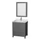 Option Dark Gray / White Carrara Marble Top / Brushed