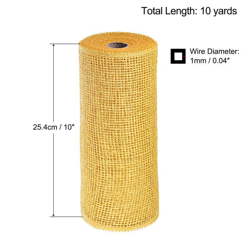 PP Burlap Mesh Wrapping Ribbon for Home Outdoor Wreath Decoration - Gold