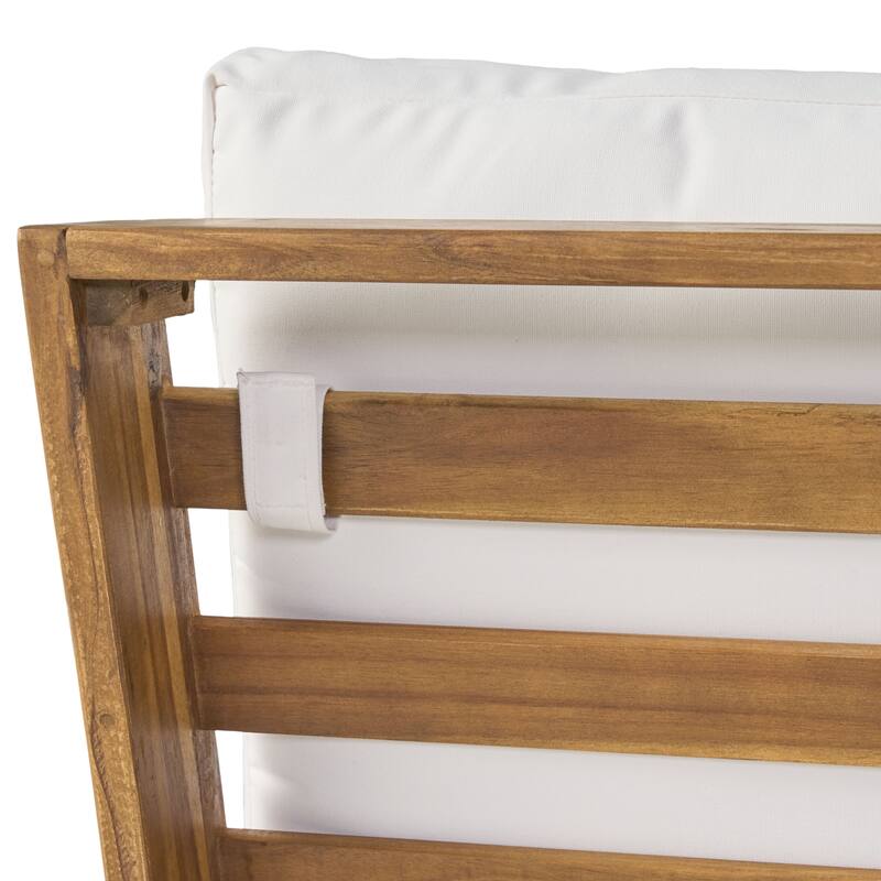 Sherwood Outdoor 4-Seater Wood Chat Set by Christopher Knight Home