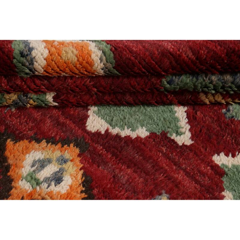 Geometric Tribal Moroccan Oriental Area Rug Hand-knotted Wool Carpet - 7'8" x 10'8"