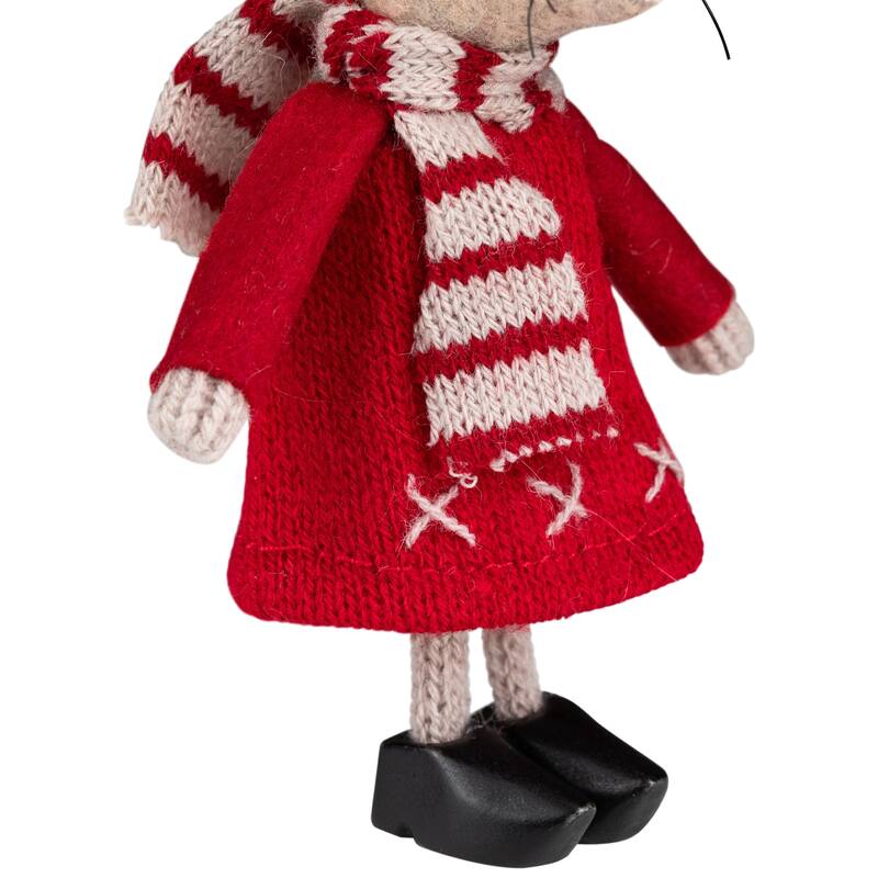 Standing Mice Christmas Decorations - 6" - Set of 2