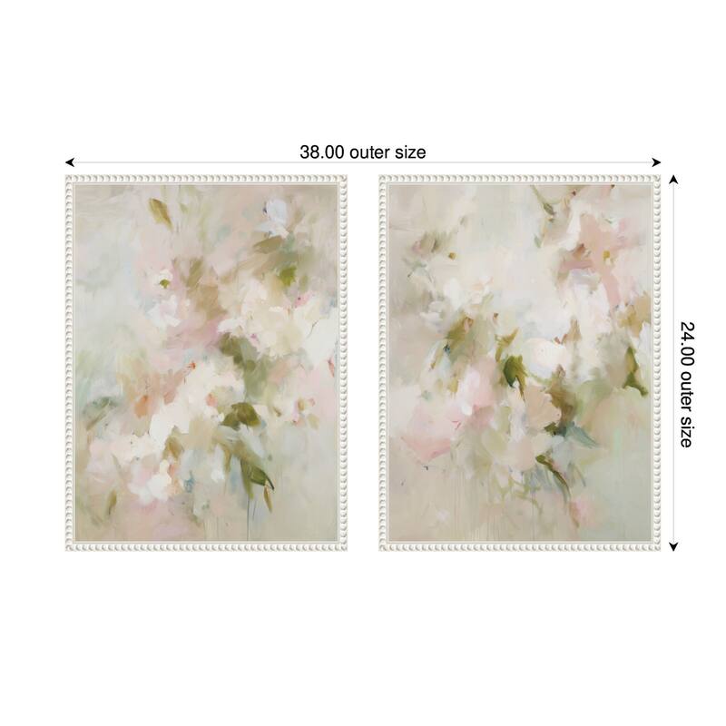 Kate and Laurel Bloom No. 1 & No. 2 2 Piece Framed Canvas Wall Art Set by Amy Lighthall