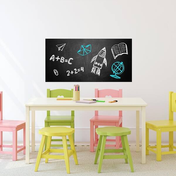 slide 2 of 6, Walplus Kids Learning Blackboard Chalkboard Wall Sticker Decal Nursery Decor