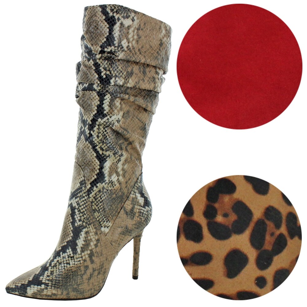 womens tan mid calf boots